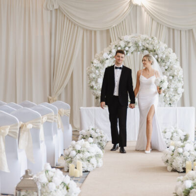 Aisle shot with a view overlooking the sea The Grand Hotel in Malahide