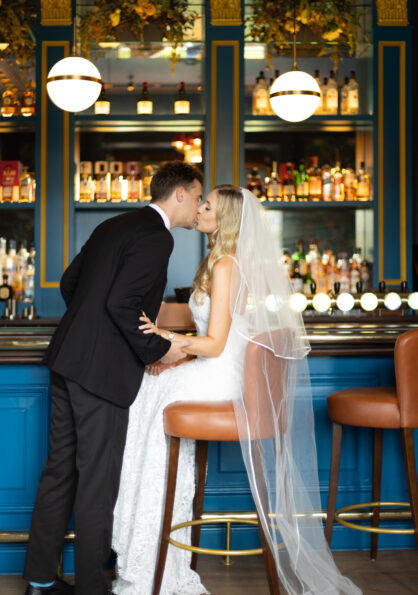 First sip as Mr and Mrs
