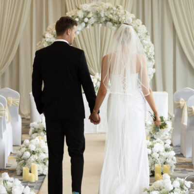 Wedding ceremony overlooking the sea The Grand Hotel in Malahide