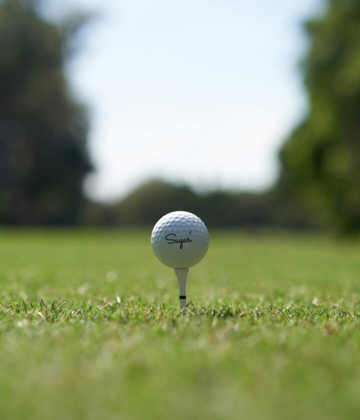 Golf ball on tee