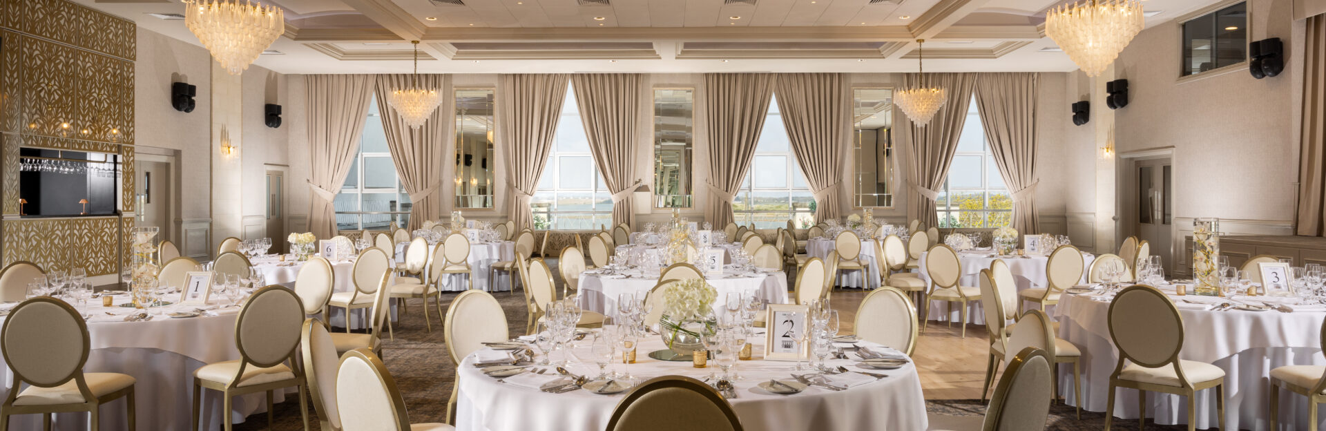 The Tara Suite set for Gala Dinner at The Grand Hotel